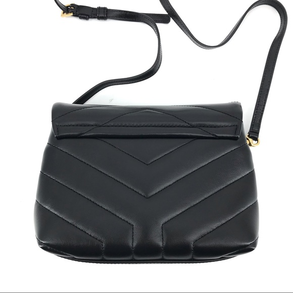 Saint Laurent Loulou Toy Matelasse Black Leather Flap-Top Shoulder Bag NWT - Picture 9 of 12